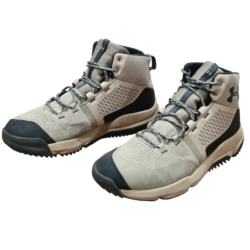 Under Armour UA Verge 2.0 Mid Hiking Boots Mens 10.5 Gray Black Trail Shoes
